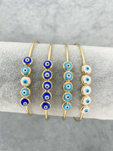 Load image into Gallery viewer, Evil Eye Bangle Bracelet