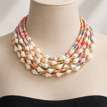Load image into Gallery viewer, Seashell Colorful Beads Necklace(Luna neck)