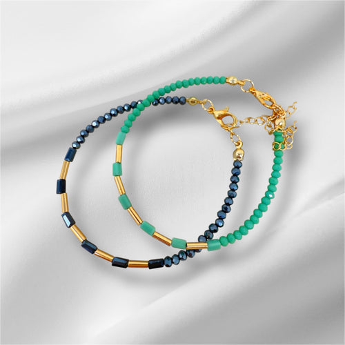 Gold Plated Links Beads Bracelet (Olivia br)