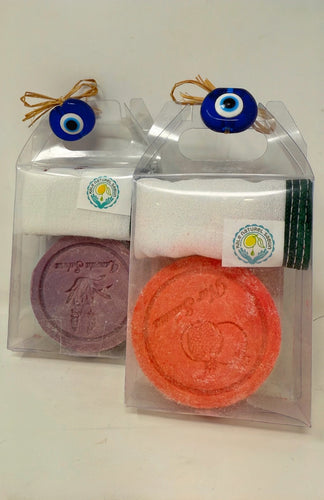 Natural Olive Oil Soap with Scrubbing Bag Set(SCRUB)
