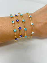 Load image into Gallery viewer, Evil Eye Bangle Bracelet