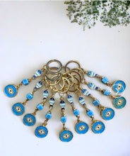 Load image into Gallery viewer, Protection Eye Beads Keychain for