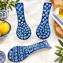 Load image into Gallery viewer, Handmade Ceramic Evil Eye Spoon Rest(SPR)
