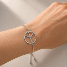 Load image into Gallery viewer, Peace Zircon Chain Bracelet
