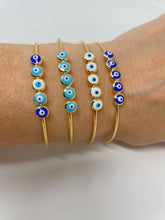 Load image into Gallery viewer, Evil Eye Bangle Bracelet