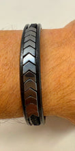 Load image into Gallery viewer, Genuine Leather And Stainless Steel With Magnetic clasp Bracelet