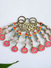 Load image into Gallery viewer, Protection Eye Beads Keychain for