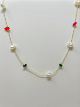 Load image into Gallery viewer, Rainbow Fresh Water Pearls Gold Plated Necklace