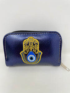 Colourful Leather Embroidered Wallet(HELM)