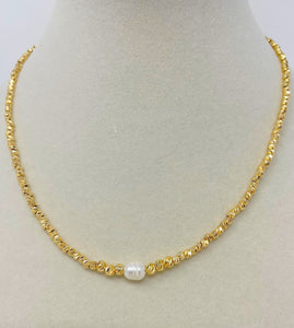 Gold Plated Fresh Water Pearl Necklace (FWPN)