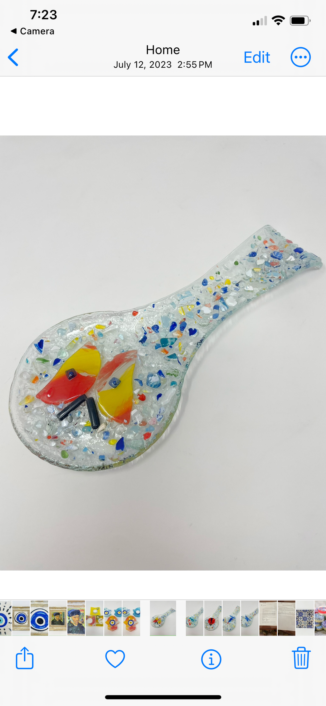 Fused Glass spoon rest(FUSSP)