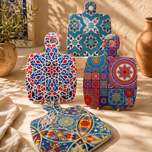 Load image into Gallery viewer, Mandala Ceramic Cheese Board (ChezB)