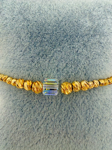 Gold Plated Beads& a Zircon