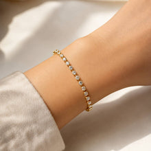 Load image into Gallery viewer, Zircon Gold Plated Tennis Bracelet