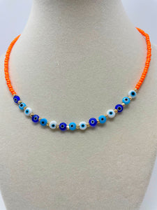 Multi Evil Eyes Seed Beads Necklace(MEEBN)