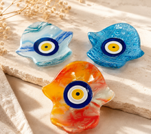 Load image into Gallery viewer, Hamsa Evil Eye Glass plate(HEEG)