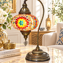 Load image into Gallery viewer, Swan Neck Mosaic Lamp