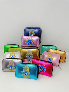 Colourful Leather Embroidered Wallet(HELM)