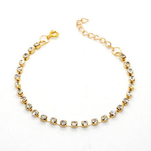 Load image into Gallery viewer, Zircon Gold Plated Tennis Bracelet