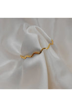 Load image into Gallery viewer, Zigzag Gold Plated Bangle Bracelet