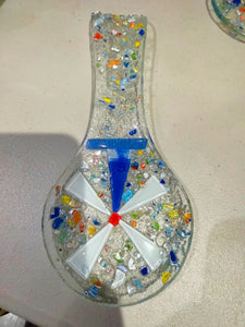 Fused Glass spoon rest(FUSSP)