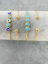 Load image into Gallery viewer, Evil Eye Bangle Bracelet