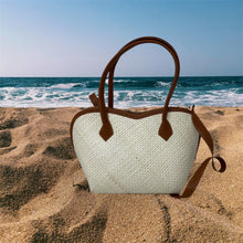 Load image into Gallery viewer, Handmade Pandan Simili Leather Handbag PANBR