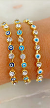 Load image into Gallery viewer, Dainty Enamel and Zircon Chain Bracelet