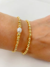 Load image into Gallery viewer, Fresh Water Pearl Gold Plated Chain Bracelet