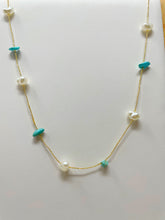 Load image into Gallery viewer, Rainbow Fresh Water Pearls Gold Plated Necklace