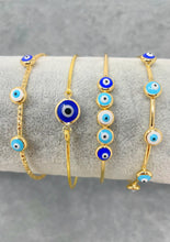 Load image into Gallery viewer, Evil Eye Bangle Bracelet