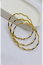 Load image into Gallery viewer, Zigzag Gold Plated Bangle Bracelet