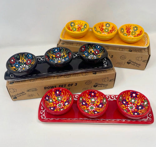 Lace Design Ceramic Bowl Set and Tray(LCB3)