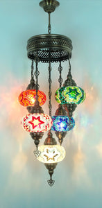 4 Globes Mosaic Ceiling Lamp