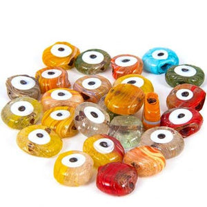 Colourful evil eye beads