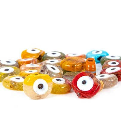 Colourful evil eye beads