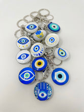 Load image into Gallery viewer, Evil eye and hamsa assortment keychain