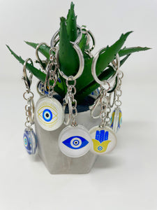 Evil eye and hamsa assortment keychain