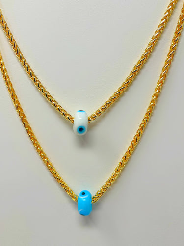 Gold Plated Evil Eye Chain Necklace(GPEENW)