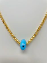 Load image into Gallery viewer, Gold Plated Evil Eye Chain Necklace(GPEENW)