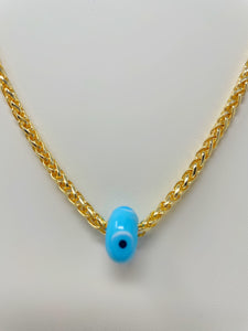 Gold Plated Evil Eye Chain Necklace(GPEENW)