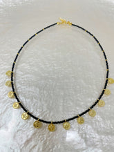 Load image into Gallery viewer, Colourful Beads Gold Plated Coin Necklace(CBGC)