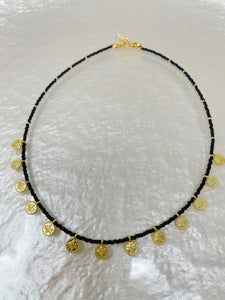 Colourful Beads Gold Plated Coin Necklace(CBGC)