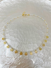 Load image into Gallery viewer, Colourful Beads Gold Plated Coin Necklace(CBGC)