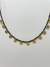 Load image into Gallery viewer, Colourful Beads Gold Plated Coin Necklace(CBGC)