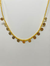 Load image into Gallery viewer, Colourful Beads Gold Plated Coin Necklace(CBGC)