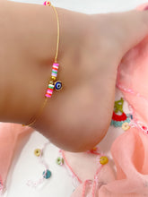 Load image into Gallery viewer, Colourful Beads Evil Eye Anklet