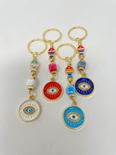 Load image into Gallery viewer, Protection Eye Beads Keychain for