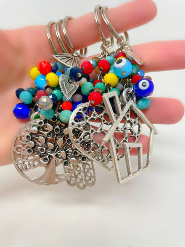 Pewter Crystal beads keychain(PCBKC)