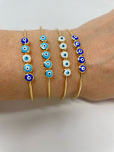 Load image into Gallery viewer, Evil Eye Bangle Bracelet